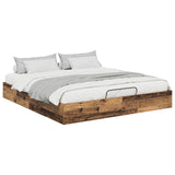 Ottoman Bed Frame Old Wood 160 x 200 cm Engineered Wood 3409219