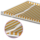 Manual Retractable Awning with LED 6x3 m Yellow and White 3070003