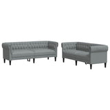 Living Room Couch 2 pcs Light Grey 201.5 x 74.5 x 74.5 cm 3385856