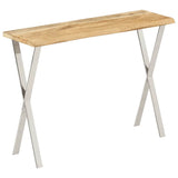 Console Table with Live Edge 105x33x76 cm Solid Wood Mango 372764