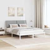 Bed Frame with Headboard White 160 x 200 cm Solid Pine Wood 3394412