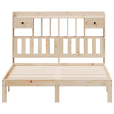 Bookcase Bed without Mattress 160x200cm Solid Wood Pine 3322605