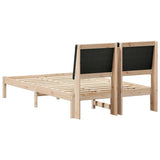 Bed frame Brown and black 120 x 200 cm Solid pine wood 878751