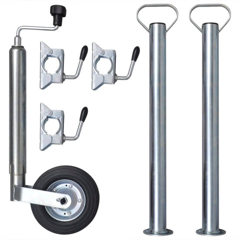 48 mm Jockey Wheel with 2 Support Tubes & 3 Split Clamps 210308