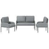 Sofa Sets 3 pcs Light Grey 115 x 56 x 80 cm Plywood 3406208