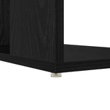 Desk with Shelf Black Oak 130 x 50.5 x 75 cm Engineered Wood 869499