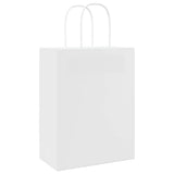 Paper Bags 250 pcs with Handles White 21x11x28 cm 4101615
