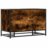 Shoe Bench Smoked Oak 80x40x53.5 cm Engineered Wood and Metal 849226
