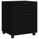 Mobile File Cabinet with Wheels Black 45x38x54cm Engineered Wood 811521