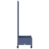 Garden Planter with Trellis&Wheels Blue Grey 40 x 40 x 131.5 cm 3422916
