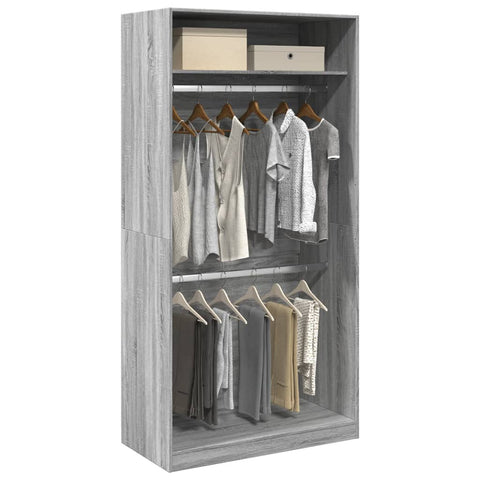 Wardrobe Grey Sonoma 100x50x200 cm Engineered Wood 3307806