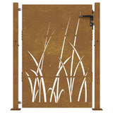 Garden Gate 100 x 125 cm Powder-coated steel Black Lockable 153228