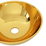Wash Basin 28x10 cm Ceramic Gold 143490