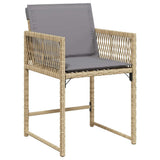 Garden Dining Set 9 pcs Beige Poly Rattan 3380768