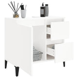 Bathroom Cabinet White 65x33x60 cm Engineered Wood 819828
