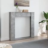 ZNTS Fireplace Surround Concrete Grey 100x20x100 cm Engineered Wood 854574