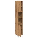 Bathroom Cabinet Artisan Oak 30x30x190 cm Engineered Wood 857200