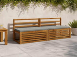2-Piece Bench Cushions SOEST 100% Polyester Grey 949061