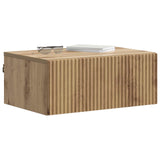 Wall-Mounted Bedside Cabinet 2 pcs Artisan Oak Engineered Wood 898464
