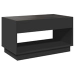 ZNTS Coffee Table with Infinity LED Black 90x50x50 cm 847666