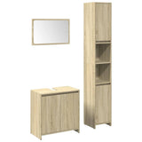 3 Piece Bathroom Furniture Set Sonoma Oak Engineered Wood 3324974