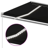 Manual Retractable Awning with LED 500x300 cm Anthracite 3068944