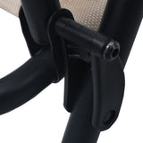Chair Set of 2 Taupe Textilene, Steel Medium Foldable Chair 47925