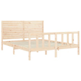 Bed Frame without Mattress King Size Solid Wood Pine 3193211