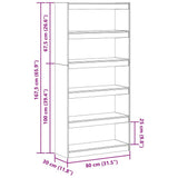 Book Cabinet Wax Brown 80 x 30 x 167.5 cm Solid Pine Wood 869871