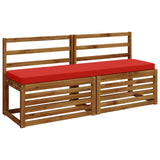 2-Piece Bench Cushions VUGHT 2 pcs 100% Polyester Red 951335