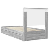 Storage Bed Grey Sonoma 100 x 200 cm Engineered Wood 3409585