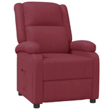 Recliner Chair Wine Red Faux Leather 340173