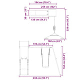Outdoor Playset Impregnated Wood Pine 3279015