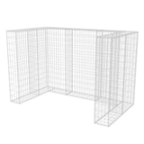 ZNTS Gabion Double Wheelie Bin Surround Steel 180x100x120 cm 142559
