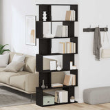 Bookcase Black Oak 80x24x190.5 cm Engineered Wood 862399