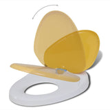 Toilet Seats with Soft Close Lids 2 pcs Plastic White and Yellow 275931