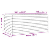 Garden Planter 110x60x46 cm Solid Wood Pine 3282459