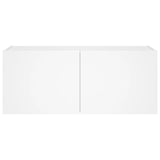 TV Wall Cabinet with LED Lights White 100x35x41 cm 837323