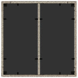 Garden Table with Glass Top Light Grey 90x90x75 cm Poly Rattan 368122