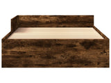 Bed Frame with Headboard Smoked Oak 80 x 200 cm Engineered Wood 8009037