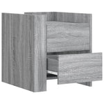 ZNTS Bedside Cabinet Grey Sonoma 45x50x50 cm Engineered Wood 848288