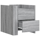 ZNTS Bedside Cabinet Grey Sonoma 45x50x50 cm Engineered Wood 848288