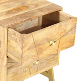 285876 Bedside Cabinet 40x30x50 cm Solid Mango Wood