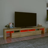 TV Cabinet with LED Lights Sonoma Oak 230x36.5x40 cm 3152788