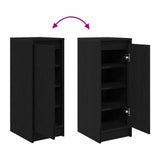 Shoe Cabinet Black Oak 29.5x34x76 cm Engineered Wood 861860