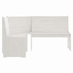 3 Piece Dining Set REINE White Solid Wood Pine 3096568