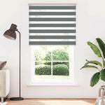 ZNTS Zebra Blind Dark Grey 120x200 cm Fabric Width 115.9 cm Polyester 4014161