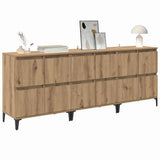Sideboards 3 pcs Artisan Oak 60 x 35 x 70 cm Engineered Wood 3415581