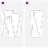 Planter 2 pcs Silver 30 x 30 x 75 cm Stainless Steel 883775