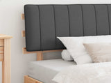 Bed Frame with Upholstered Headboard Dark Grey 100 x 200 cm 877510